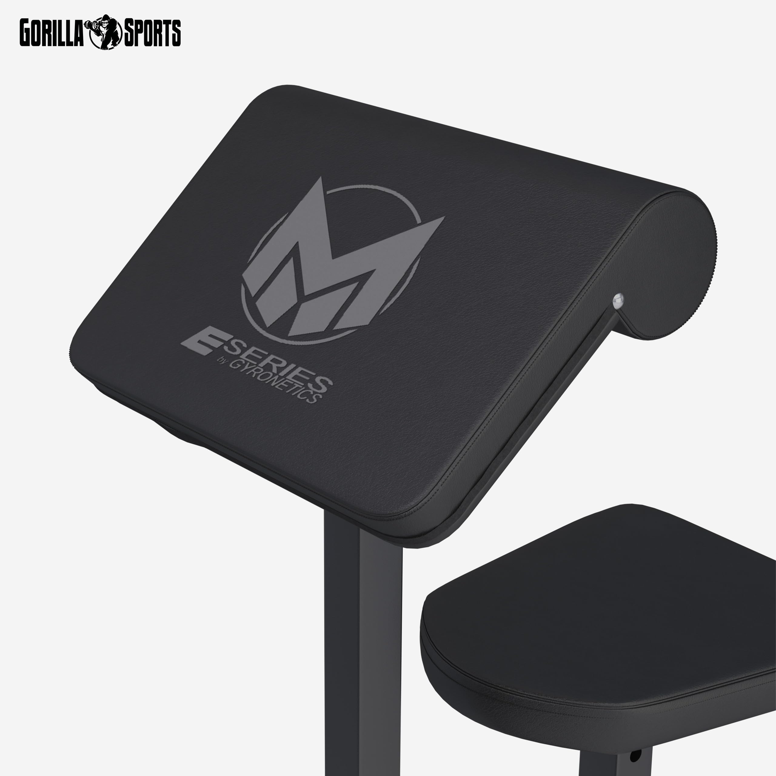 GYRONETICS® Panca per Bicipiti - Supporto Bilanciere, Altezza e Sedile Braccia Regolabile, con Curl Pult, Carico Max 150 kg - Panca Pesi, Scottbank Palestra, Fitness, Casa, Allenamento