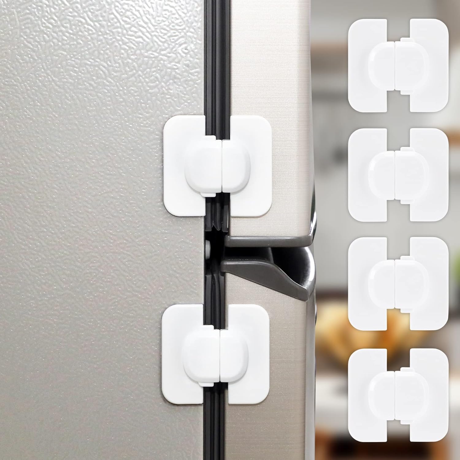 2Pcs Refrigerator Lock for Kids,Fridge Door Locks Child