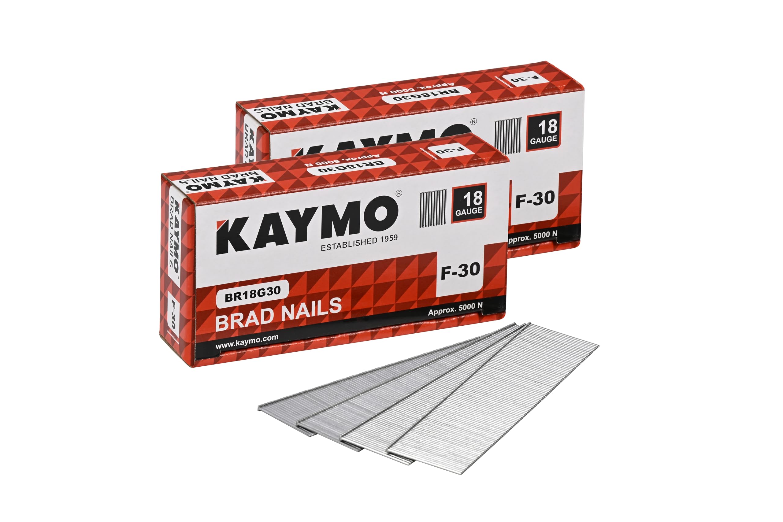 Kaymo 18G Brad Nails - 5000 Pack -12 Kaymo 18G Brad Nails - 5000 Pack -12