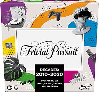 Trivial Pursuit Decades 2010 to 2020 Board Game for Adults and Teens, Pop Culture Trivia Game for 2 to 6 Players, Ages 16 and Up