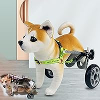Vista 3 de Silla de ruedas todo terreno para patas traseras, 2 ruedas, ayuda de movilidad de mascotas para la actividad del perro, soporte de cadera ajustable