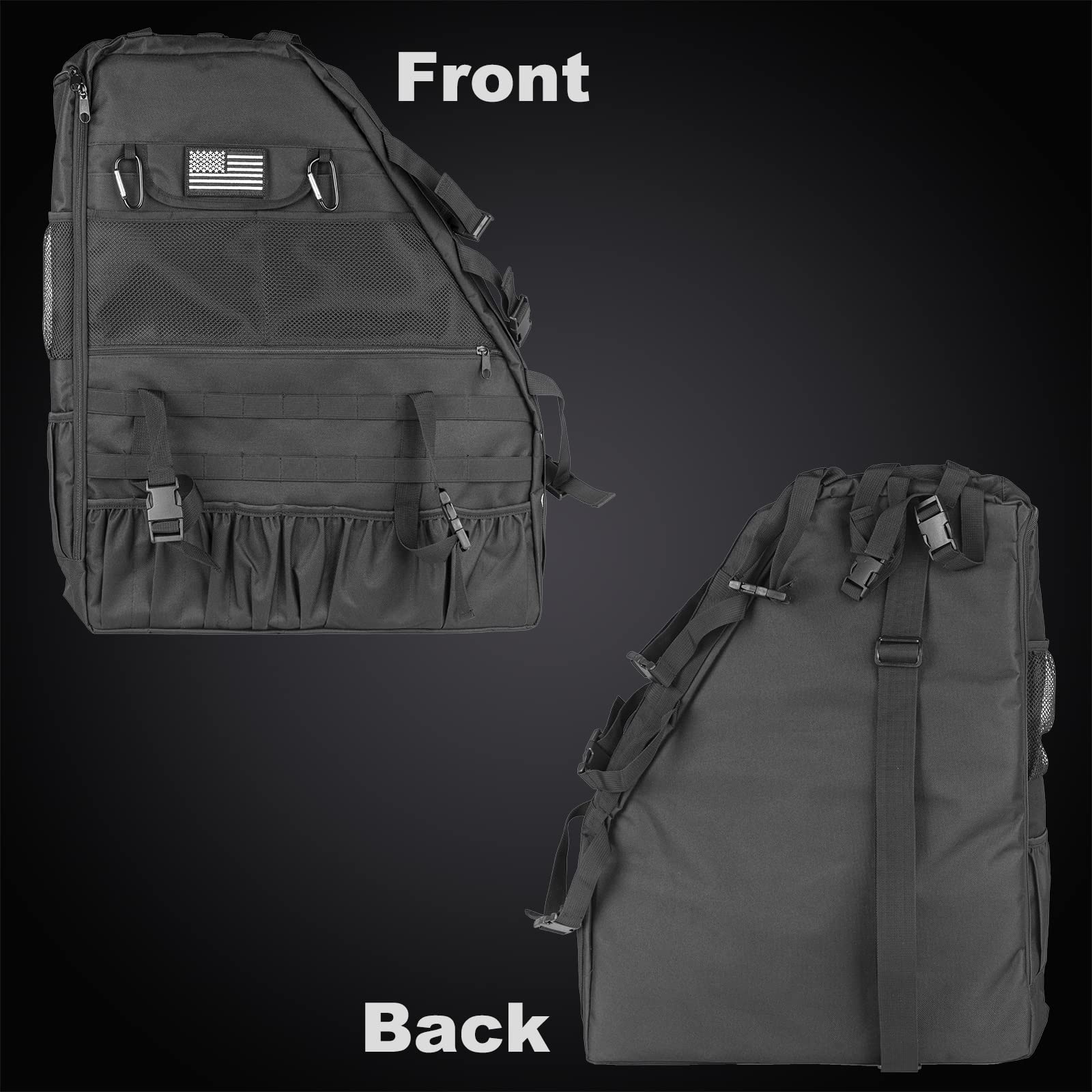 Borsa portaoggetti Roll Bar con Wrangler JK TJ LJ & Unlimited JL 4 porte, con tasche multiple, organizer e borsa cargo borsa da sella, kit di attrezzi