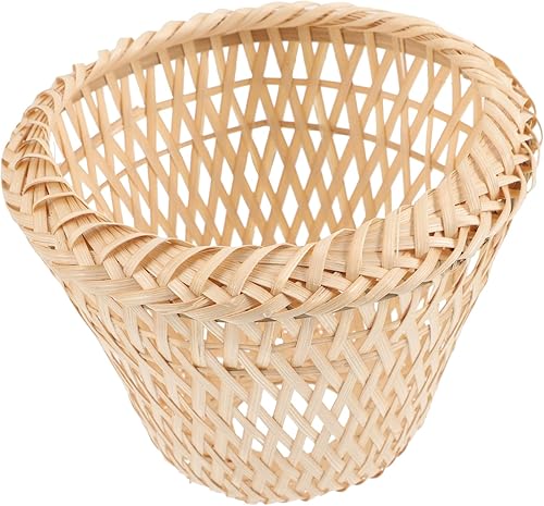 CAXUSD Pantalla de bambú para luces de techo, pantallas para lámpara de mesa, luz colgante tejida, pantalla de pared de ratán, cubiertas de luz de