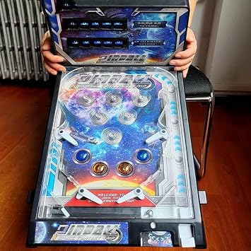 Tabletop Pinball Machine, Table Board Game Pinball Machine for Birthday Party Gifts, Electronic Pinball Toys with Lights and Sound, LED Digital Scoreboard