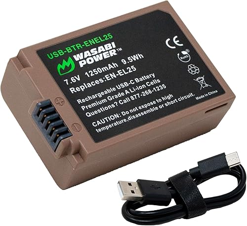 Wasabi Power Batería USB para Nikon EN-EL25 con carga rápida USB