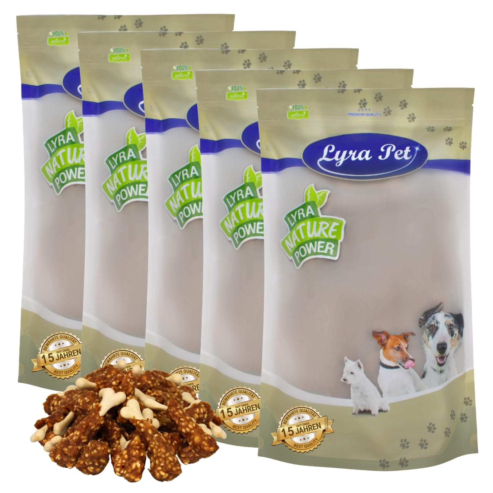 Lyra Pet® 5 kg Hühnchenschenkel getrocknet - Kausnack für Hunde