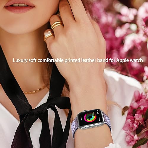 Miniatura 6 de Correas de reloj de cuero de lujo de diseñador compatibles con Apple Watch Band de 149 157 161 165 173 y 177 pulgadas Series 7 6 5 4 3 2 1 SE para