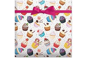 Jumbo Rolled Cupcake Gift Wrap For Birthdays, Graduations, Baby Showers and More