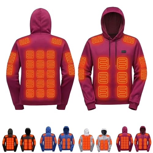 Heated Hoodie Women Heating Pullover Sweatshirt Winter Warm Clothes