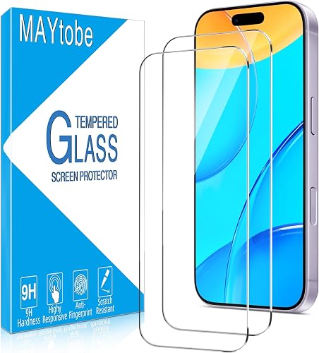 MAYtobe 2-Pack for iPhone 17 (6.3-inch) Screen Protector Tempered Glass