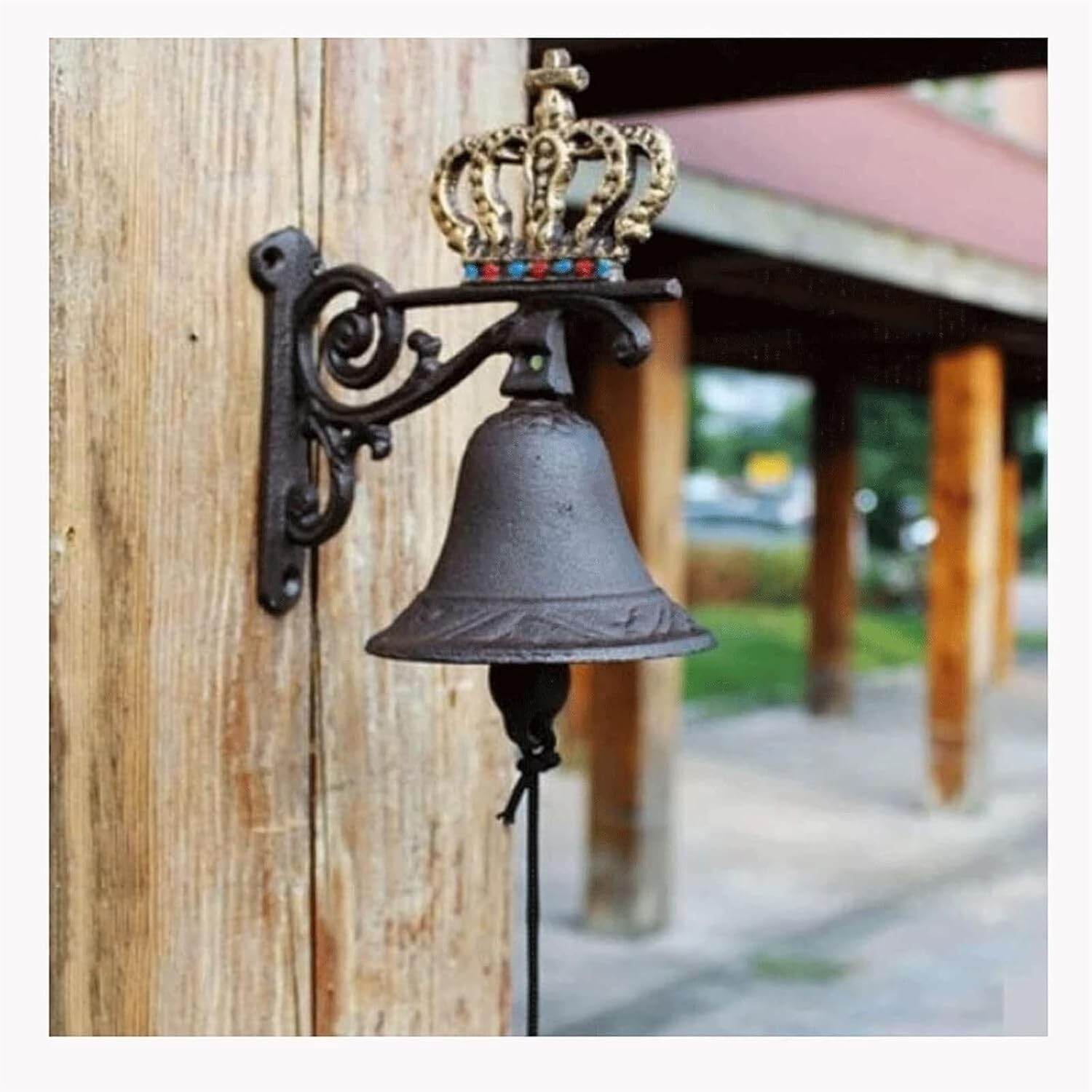 Cast Iron Dinner Bell Cast Iron Wall Hanging Bell Hanging Metal Wind Chimes, Wall Mounted Dinner Bell, Garden Metal Doorbell