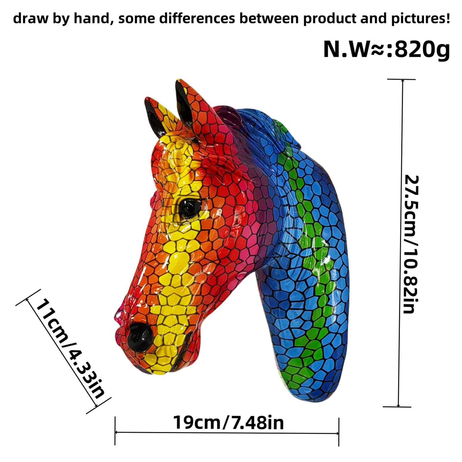 Amazon.co.jp: 馬の壁の装飾 | 馬の壁の彫刻 | カラフルな馬の壁