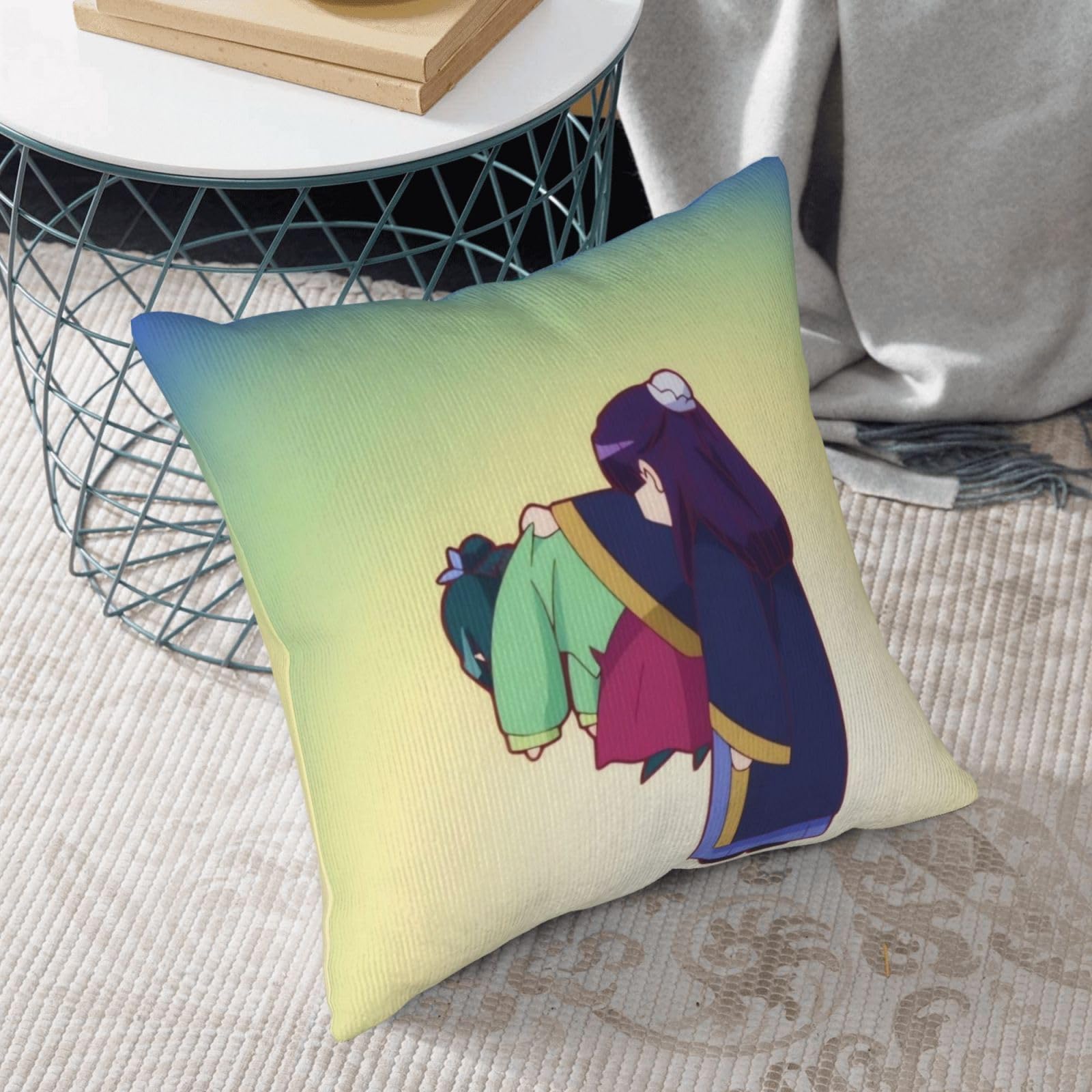 Anjinguang The Apothecary Diaries Housse de coussin double face Motif dessin animé Maomao 45 x 45 cm