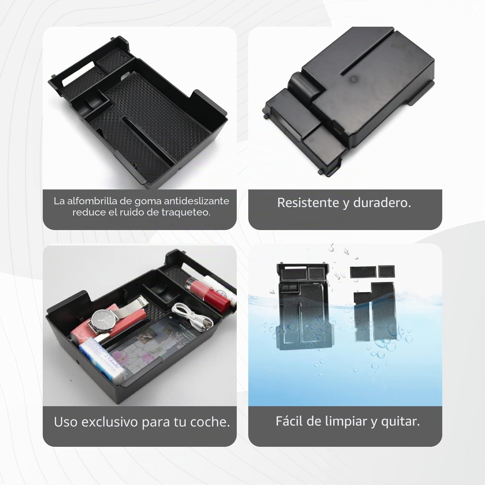 CDEFG Compatible con Mazda 3 BP 2019-2024 2025 Caja de almacenamiento, Consola Central Apoyabrazos Caja del coche Interior Center Armrest Storage Box Accesorios Interiores del coche