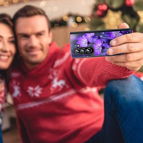 Vista 32 de Funda protectora para Samsung Galaxy Z Fold 5 2023 Slim Light Hard PC Shook Proof Funda protectora para Samsung Galaxy Z Fold 5 7.6 pulgadas - Flor