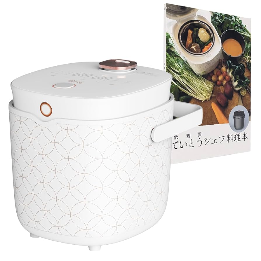 Clarity クラリティ 糖質カット炊飯器 シェフ料理本付き グレー Amazon | Clarity(クラリティ) 炊飯器 5合 一人暮らし 多機能