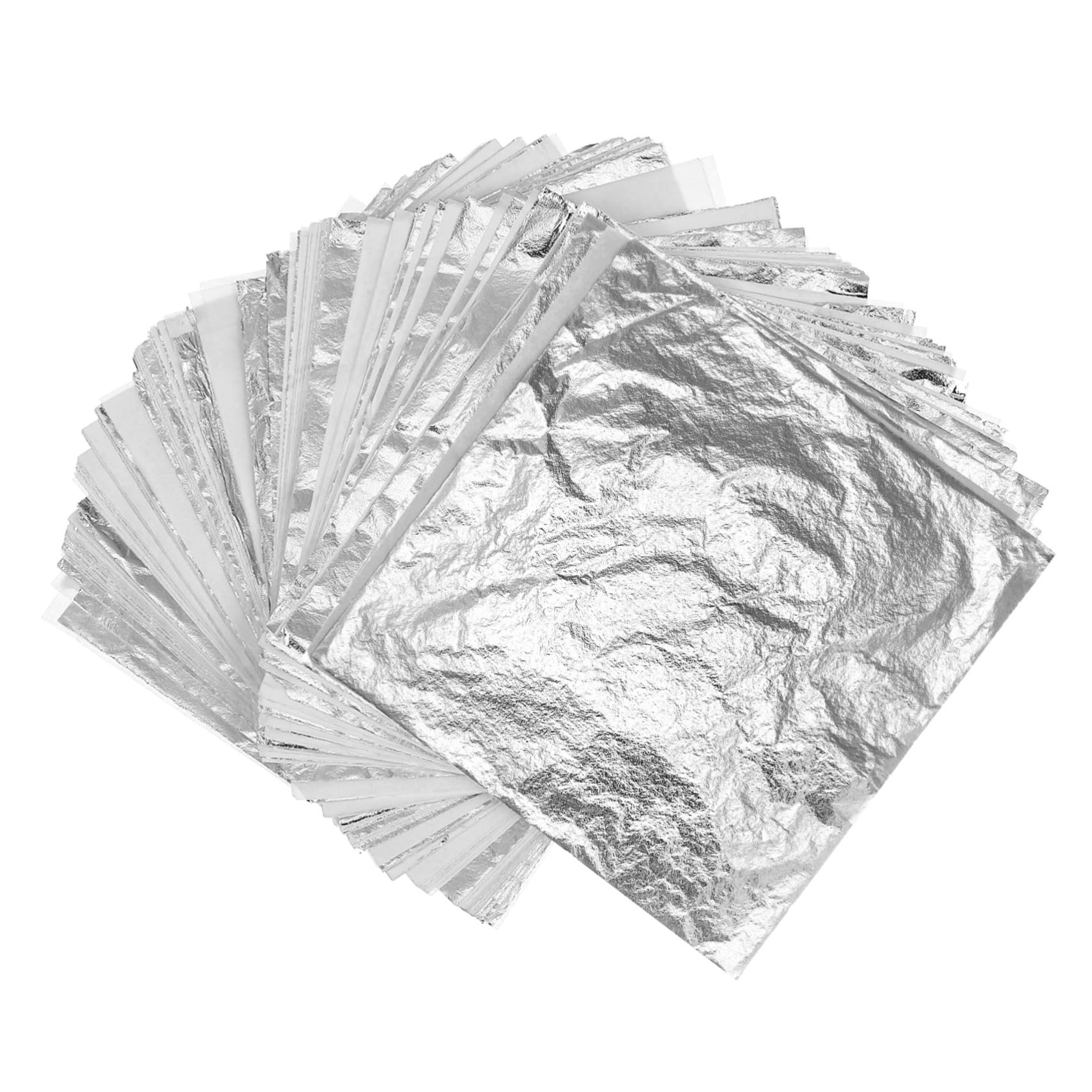 GALPADA 3sets 14x14cm Silver Sheet 'n Imitation Leaf Metal Non-Edible for Decorations 100pcs*3