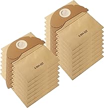 15 Vacuum Cleaner Bags for Kärcher WD2 WD2 Premium MV2 WD 2.200 to WD 2.550 A2004 A2054 A2099, Vacuum Cleaner Bags for Kärcher 6.904-322.0, Replace Paper Dust Bags