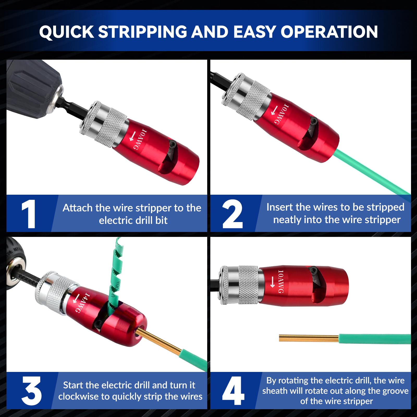 Outil De Torsion De Fil Pour Perceuse, Torsion D'écrou, Dénudeur De Fil