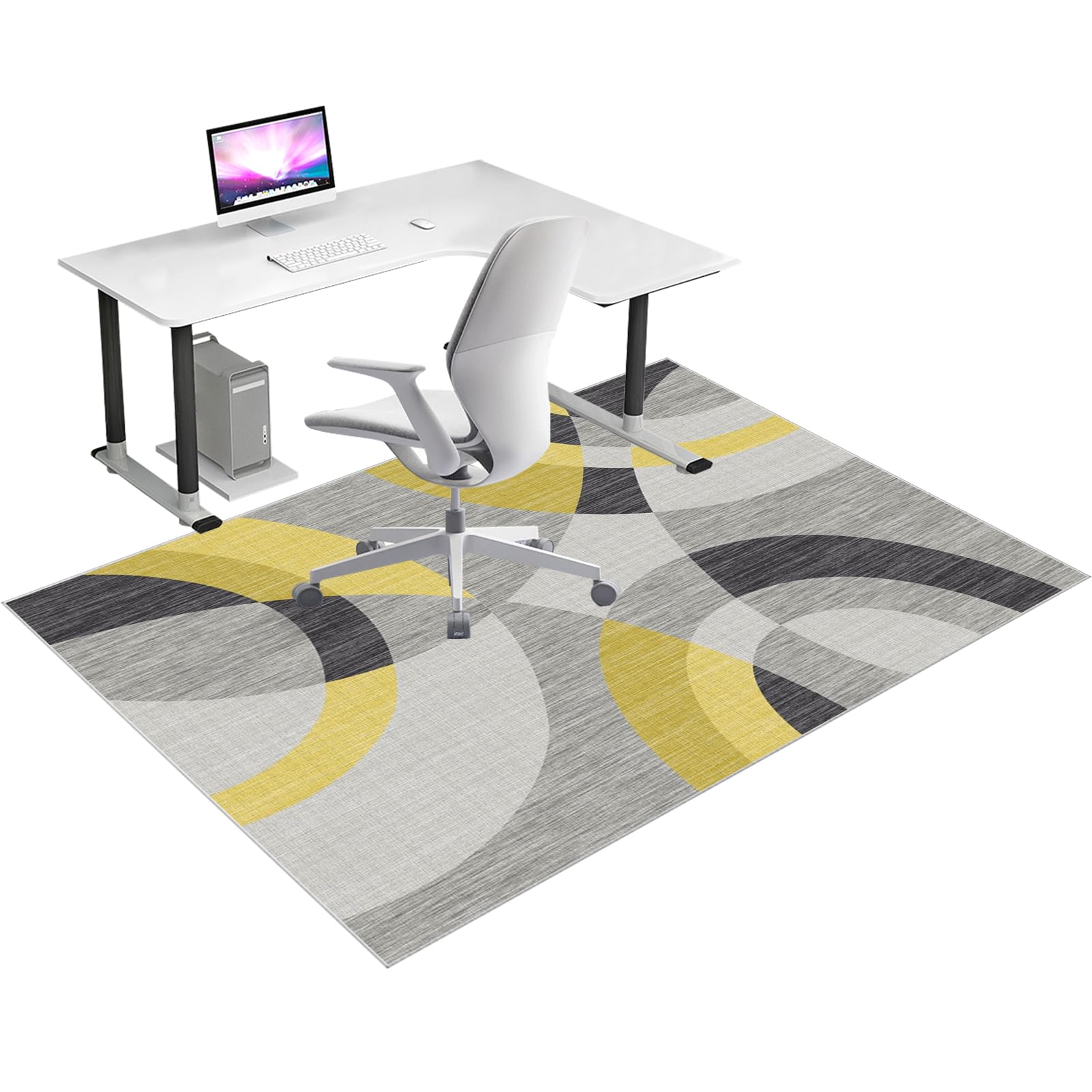 Hard Floor Protection Mat, Office Chair Mat for Hardwood/Tile Floor, Computer Gaming Chair Mat, Under Desk Office Gaming Rug, Carpet Protector Chair Mat Easy-Clean Floor Protector Mat 160 x 200 cm
