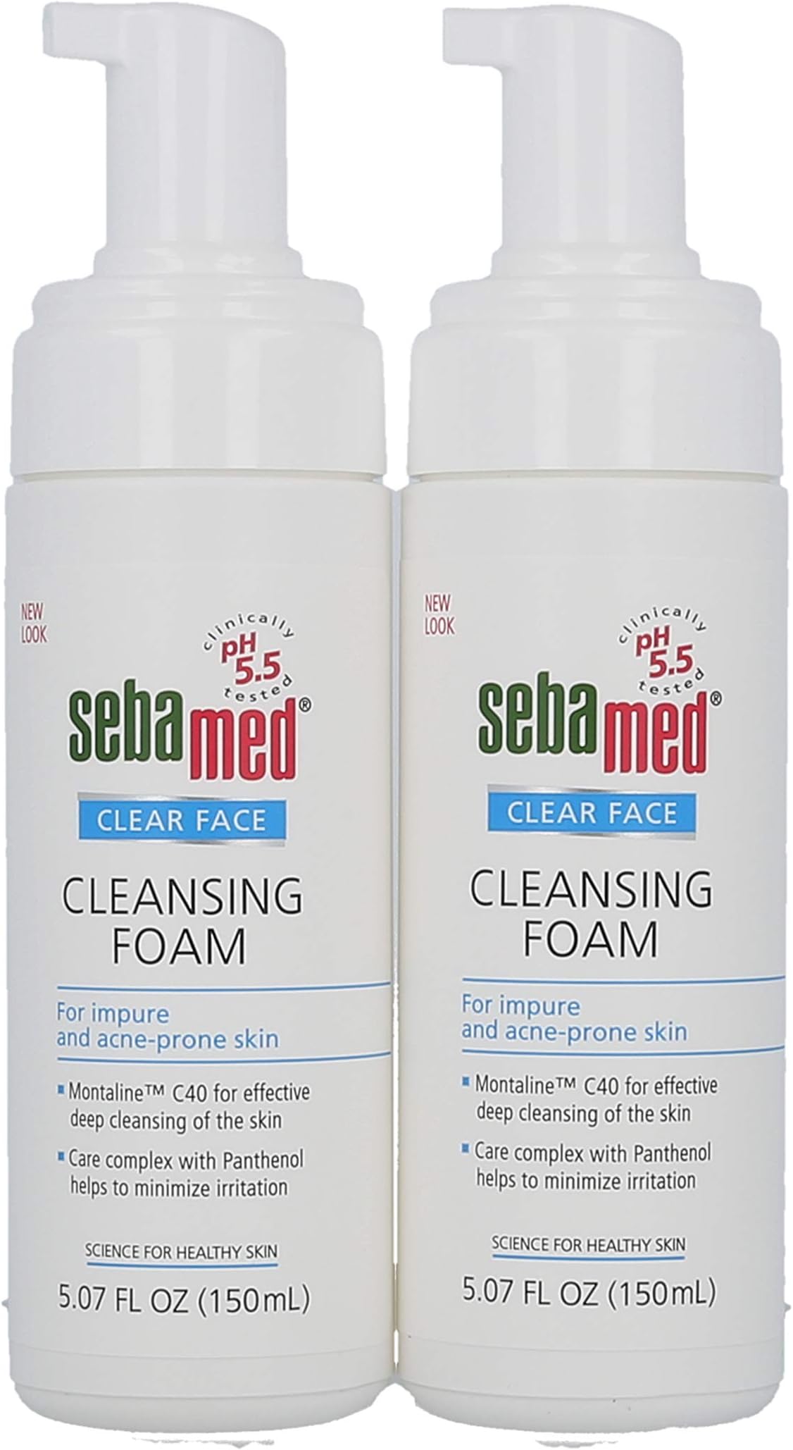 Sebamed Clear Face Cleansing Foam Gentle Face Wash for Impure Oily and Acne-prone Skin 5.07 Fluid Ounces (Pack of 2)