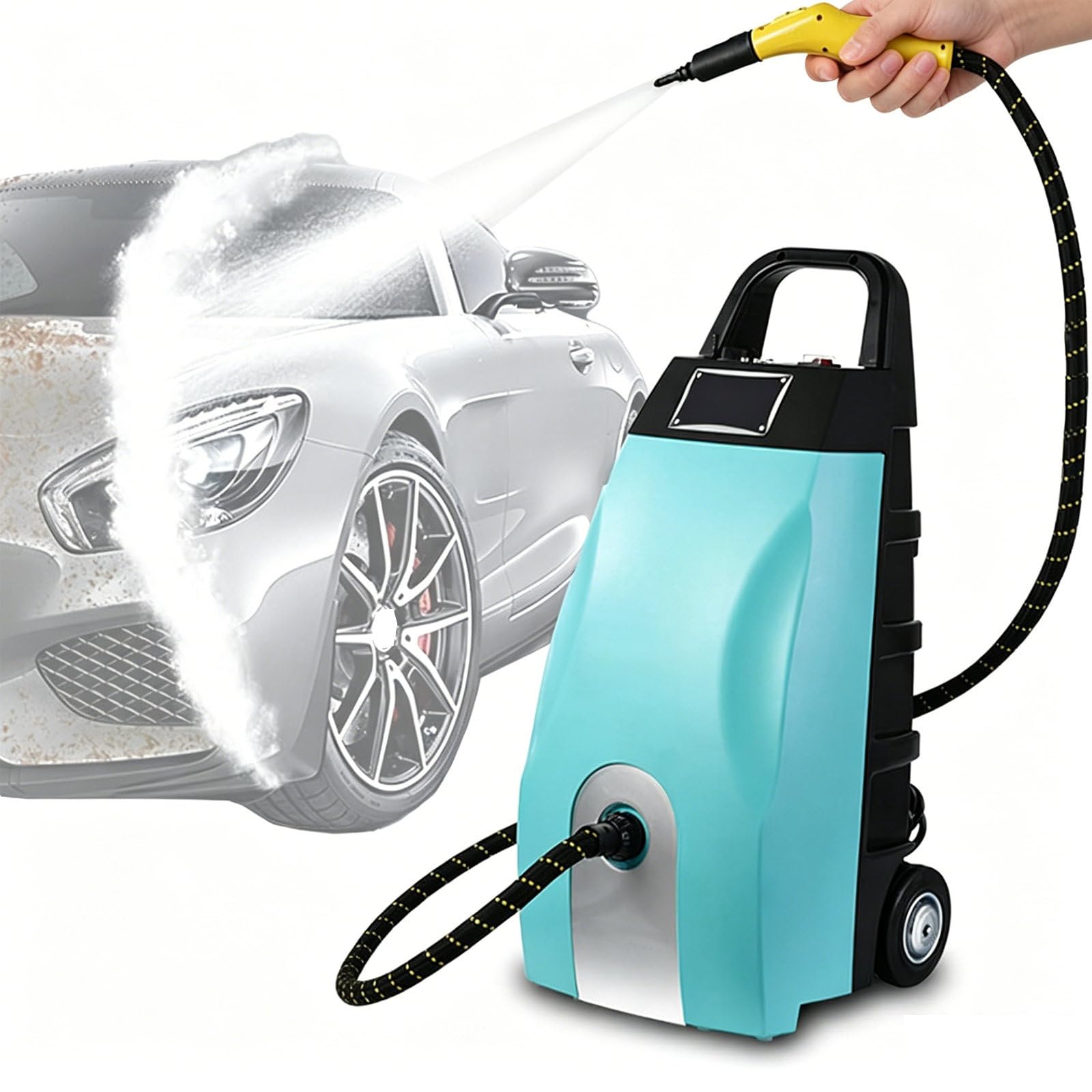 AETEREOS 3000W High-Pressure Steam Cleaner-3.5L Large Capacity Steam Engine Blue