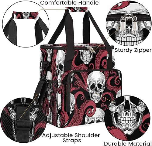 Miniatura 6 de Beach Octopus Skull Coffee Maker Carring Bag Travel Storage Tote Bag Compatible with Keurig K-Mini or K-Mini Plus Portable Single Serve Coffee