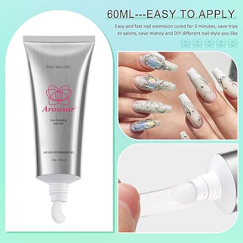 Miniatura 3 de Gel de uñas de polietileno, gel de extensión de uñas de otoño de 2.12 oz, gel de color blanco constructor, diseño de arte de uñas de moda, día de