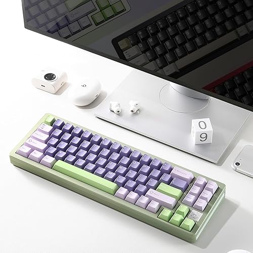 Miniatura 7 de YUNZII AL71 Teclado mecánico 68%, CNC de aluminio completo, junta intercambiable en caliente, teclado inalámbrico BT5.0USB-C para juegos,