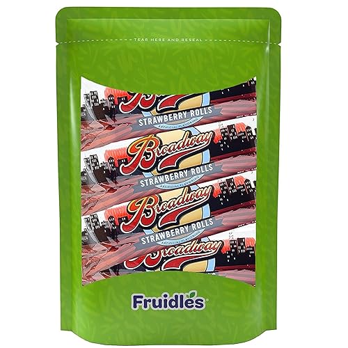 Miniatura 9 de Fruidles Rollos de regaliz de fresa, rollos envueltos individualmente, perfectos para fiestas, eventos y cumpleaños (8 onzas)