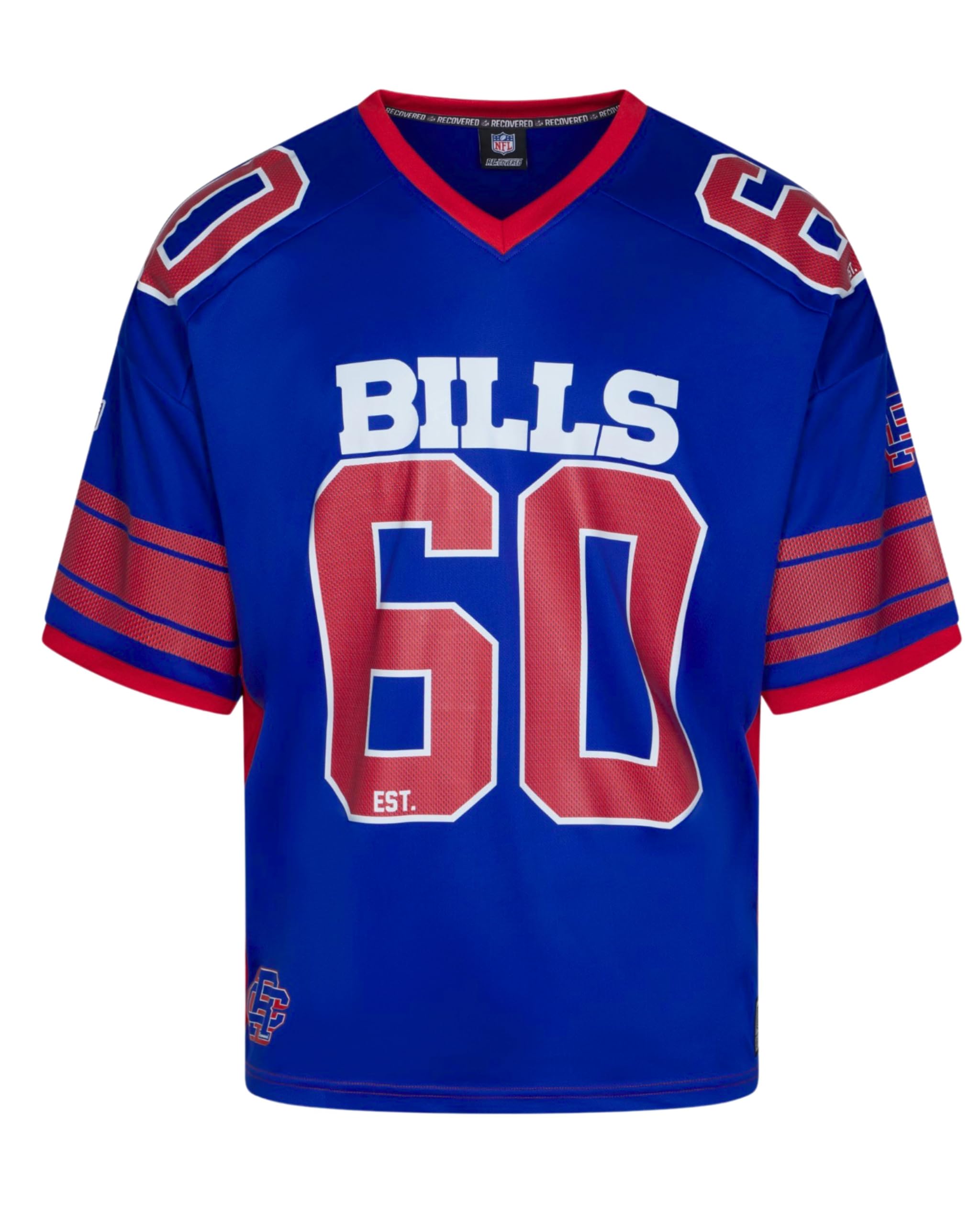 Recovered Unisex Buffalo Bills #35941 Buffalo Bills Nfl Mesh Oversized Top Jersey Blue