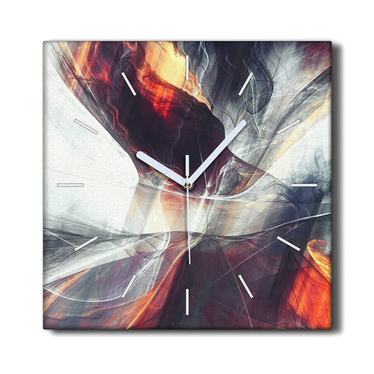 Horloge sur toile 30x30 cm Coloray fumée graphiques pour salon