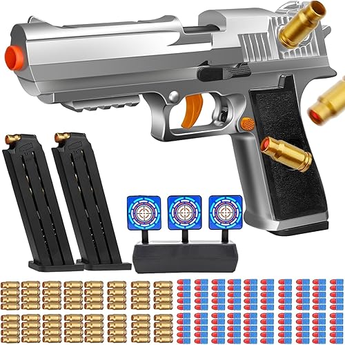 Pistola de juguete de bala suave, pistola de juguete genial, balas de espuma suave con concha, juguete de expulsión de espuma, juegos de disparos,