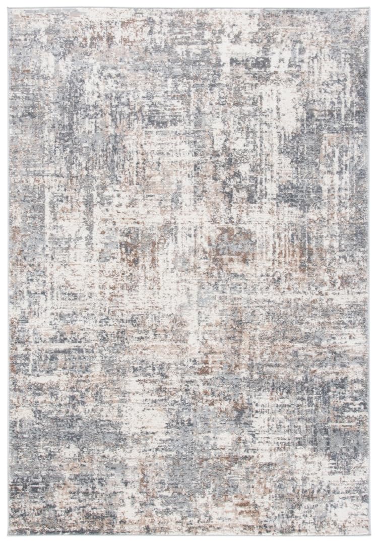 Tapis contemporain de salon Safavieh Shivan ivoire et gris haut de gamme