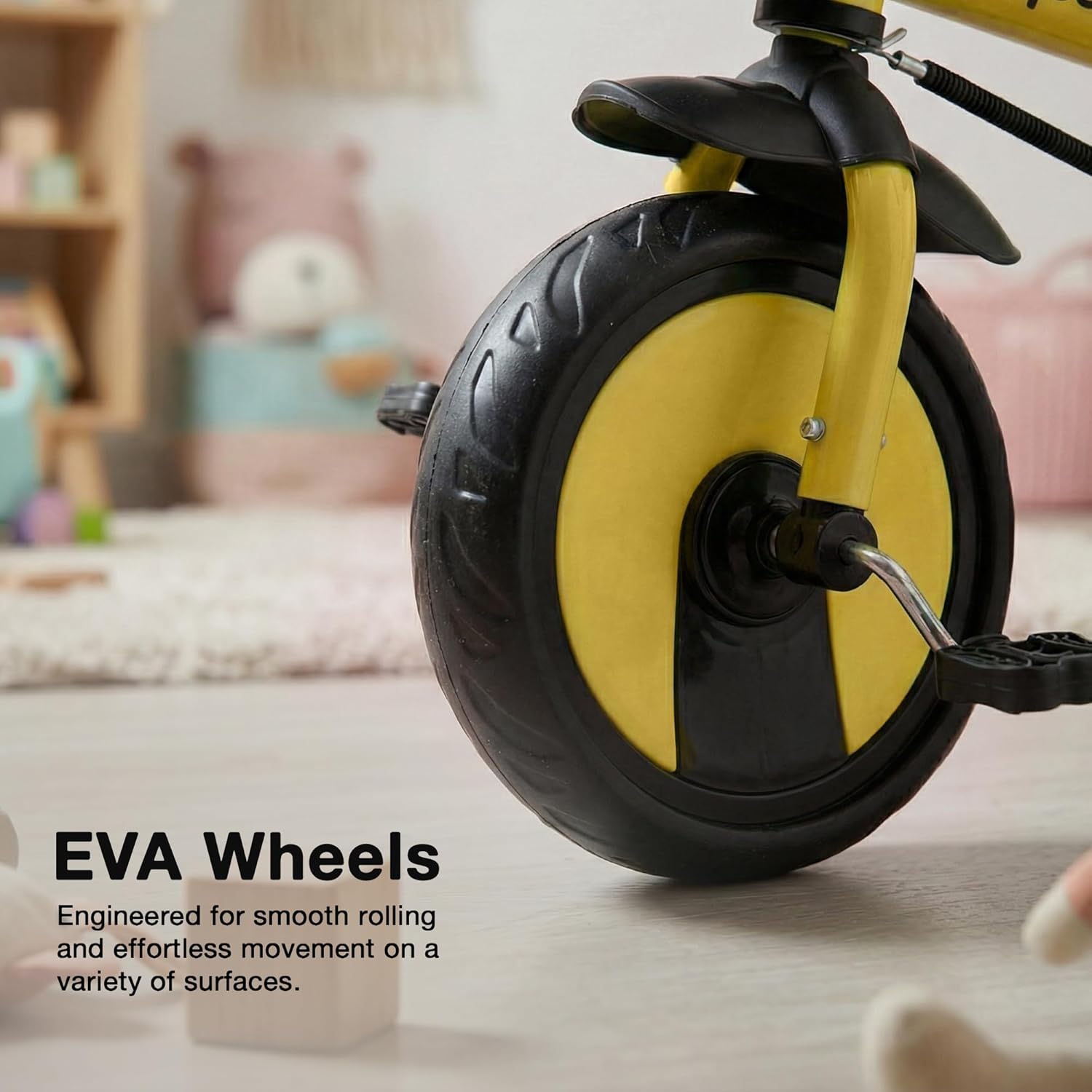 Baybee Nova Pro Baby Cycle for Kids | Tricycle with Adjustable Parental Handle, Safety Belt & Non-Slip Pedals | Kids Cycles with Dual Storage Baskets & Footrest, Baby Cycle 2 to 5 Years (Green)