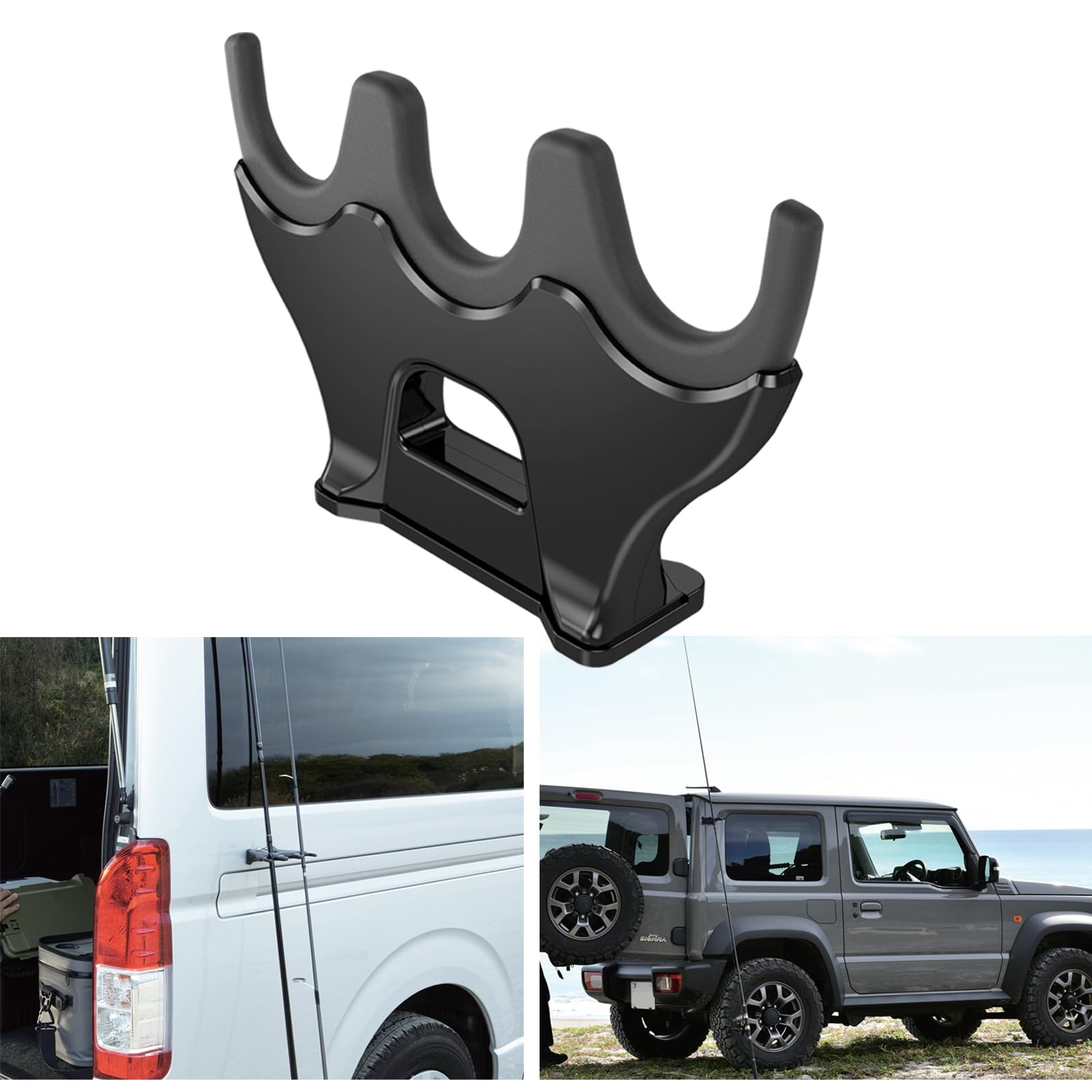 TRANSWARPS Magnetic Fishing Rod Holder for Car, Portable Silicone Rod Rack