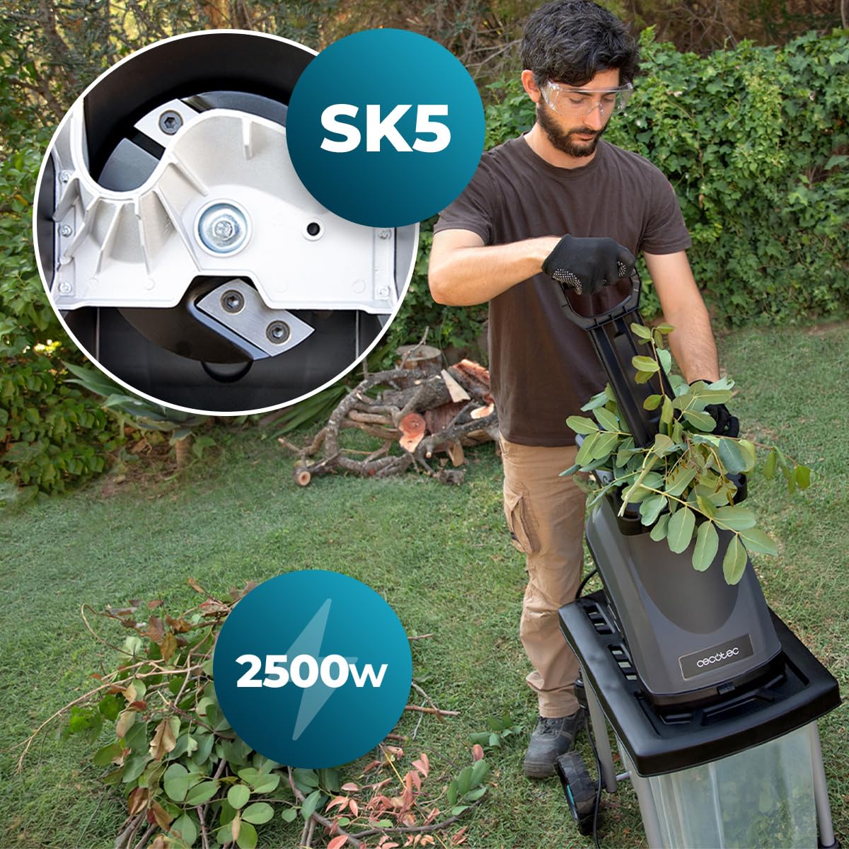Cecotec BioCrush 3200 Grand broyeur de jardin