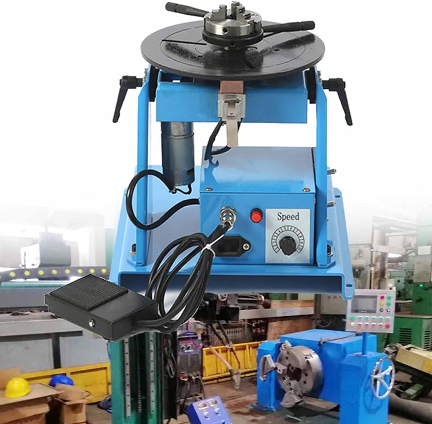 Posizionatore rotante per saldatura, velocità regolabile, semiautomatico, per saldatura di precisione in fabbriche e officine, aumenta la produttività e la precisione