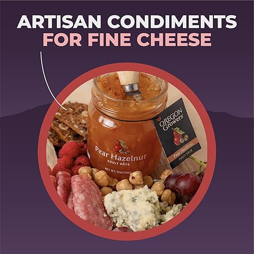 Miniatura 4 de Oregon Growers Paté de fruta de avellana y pera, mermelada de avellana y pera, conservas naturales hechas con azúcar real, jalea de frutas, combina