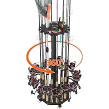 KEXMO Fishing Rod Holder Pole Rack for Garage with Wheels