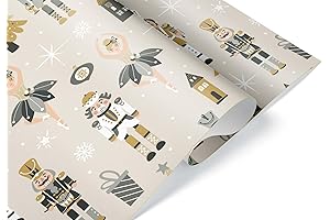 Black & Gold Nutcracker Ballet Wrapping Paper
