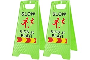 Super Visible Kids At Play Slow Down Sign Dual Sided for Streets