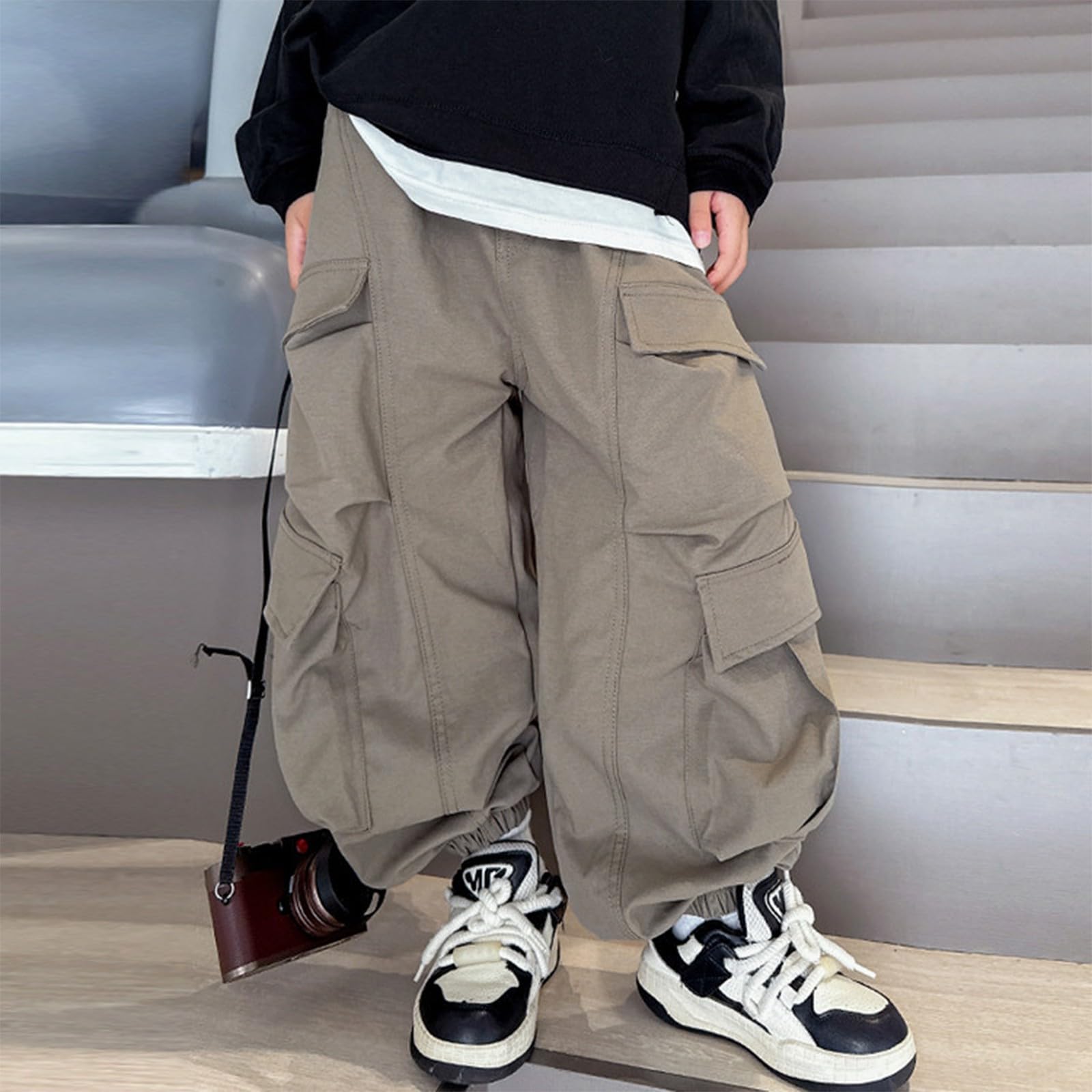 Generisch Hosen Für Jungen,Jungen Baggy Gerades Bein Jogginghose Kinder Outdoor Atmungsaktive Cargohose Mit Taschen Kids Beach Jagdbekleidung Outdoorhose Freizeithosen