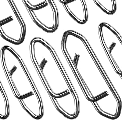 SF Stainless Steel Power Clips Easy Quick Change Lure Snaps Fishing Speed Clips 50LB 25pcs/Pack