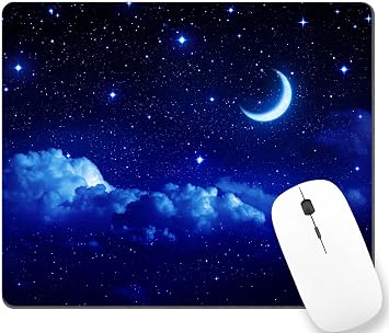 Fantasy Night Sky Cloud Galaxy Customized Rectangle Non-Slip Rubber MousePads for Office Home Laptop, Computer Mouse Pad for Wireless Mouse, 9.5"x7.9"x0.12" Inch240mm x 200mm x 3mm
