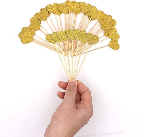 Miniatura 2 de Confetti! 40-piece Heart Cupcake Toppers - Adorable Love-Themed Decorations for Valentine's Day, Weddings, Bridal Showers, Birthdays, and More! -