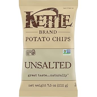 Kettle Brand Potato Chips, Unsalted Kettle Chips, 7.5 Oz