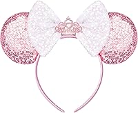 Vista 26 de FANYITY Orejas de ratón, diadema de lentejuelas con orejas de ratón para niños, niñas y mujeres (MN)