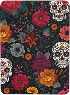 Fridge Magnets Waterproof Heavy Duty Small Magnets for Fridge Sugar Skulls Black Floral Flowers Refrigerator Magnets Mini Round Cute Decorative Magnets for Crafts Home Kitchen Office Whiteboard Decor