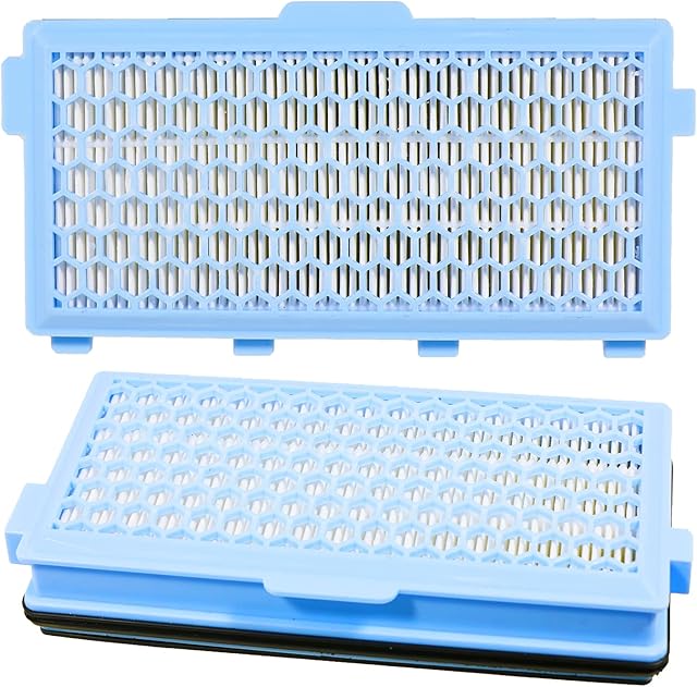SPARES2GO SF-AA 50 HEPA Filters compatible with Miele C2 Compact Allergy EcoLine Plus Cat & Dog Powerline Vacuum (Pack of 2)